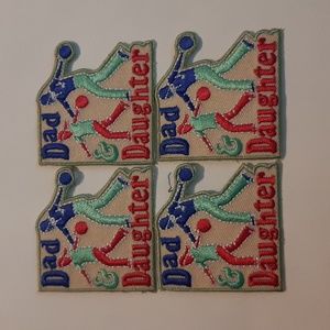 Dad & Daughter Bowling - Girl Scout Fun Patch Bundle - NEW Iron On 🦋❤